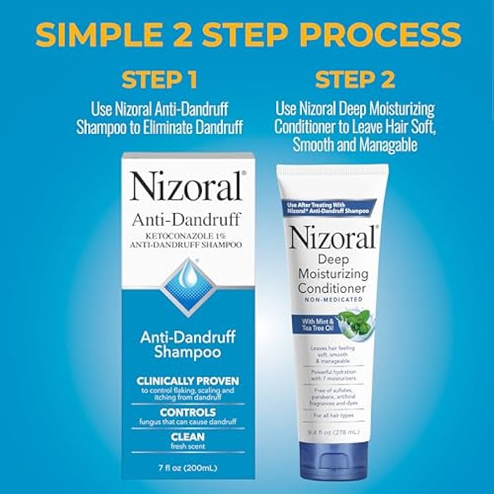 Nizoral Deep Moisturizing Conditioner with Mint & Tea Tree Oil for All Hair Types - Free of Sulfates, Parabens, Artificial Fragrances and Dyes, 9.4 oz - Image 3